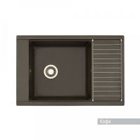 Мойка для кухни Делия 78 787x516x218 мм, прямоуг. с крылом, кофе арт-1A715132DE280 — фото 3, Кухонные мойки