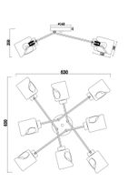 Товар: Потолочный светильник Freya FR5095CL-08G - фото 2 Потолочный светильник Freya FR5095CL-08G — фото 2, Подвесные светильники