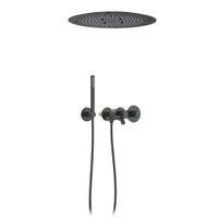 Душевая система встроенная с термостатом Timo Saona SX-2358/03SM черный — фото 1, Встраиваемые душевые комплекты