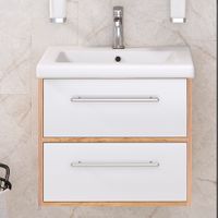 Тумба подвесная MELBOURNE 60 /дуб/белый/ AQUA DE MARCO 2060WCMEL/H/V.2.0 — фото 1, Тумбы под раковину