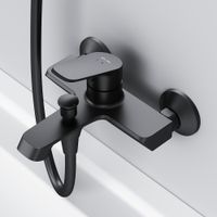 F8F10022 Func, смеситель д/ванны/душа, черный — фото 4, Смеситель для ванны