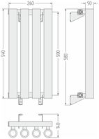 Отопительный радиатор Сунержа Кумир-0 500х260 4 секции Без покрытия 00-0340-5004 — фото 4, Радиаторы отопления