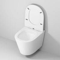 Унитаз подвесной Grossman GR-4477MSQ (485х360х330) безободковый,смыв торнадо,белый матовый с тонкой крышкой,микролифт,1 место — фото 6, Подвесные унитазы