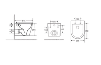 Унитаз подвесной безободковый D&K Venice , черный арт-DT1026025 — фото 12, Подвесные унитазы