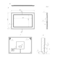 Зеркало с подсветкой La Fenice Cubo Cappuccino 80х60, бежевое FNC-02-CUB-C-80-60 — фото 2, Зеркала в ванную комнату