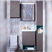 Комплект мебели для ванной Бриклаер КРИСТАЛЛ 50Z, графит/муссон — фото 1, Комплекты мебели для ванной