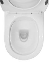 Унитаз напольный Azario FRETTA ROUND 650x340x790 безободковый, в комплекте прямым сиденьем микролифт арт-AZ-7121A — фото 7, Напольные унитазы