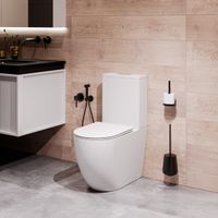 Унитаз напольный Grossman (640х360х835) безободковый,белый матовый с тонкой крышкой,микролифт,смыв торнадо,2 места арт-GR-4494MSQ — фото 7, Напольные унитазы