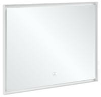 Зеркало, Villeroy&Boch, Subway 3.0, прямоугольное, ширина, мм-1000, глубина, мм-47,5, высота, мм-750, тип установки-настенный, с подсветкой, тип освещения-светодиодная подсветка (LED), рама-есть, материал рамы-алюминий, крепления в комплекте. цвет рамы-белый матовый A4631000 — фото 1, Зеркала в ванную комнату