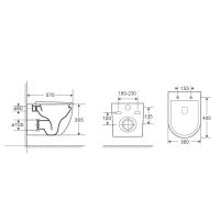 Товар: Унитаз подвесной Azario Deya 570х390х355 безободковый, с сиденьем микролифт арт-AZ-2115 - фото 2 Унитаз подвесной Azario Deya 570х390х355 безободковый, с сиденьем микролифт арт-AZ-2115 — фото 2, Подвесные унитазы