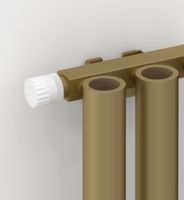 Отопительный радиатор Сунержа Кумир-0 EU50 левый 300х470 7 секций Матовое золото арт-032-0350-3007 — фото 1, Радиаторы отопления