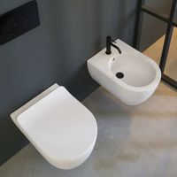 Биде Scarabeo GLAM подвесное с одним отверстием цвет белый матовый арт-5202 41 — фото 5, Биде подвесные