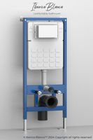 Комплект 3в1 IBERICA BLANCA инсталляция SILENCIO, унитаз TOLEDO ALTO белый, кнопка смыва ESTI-S золото матовое (IB001.TLA.231.854) — фото 3, Комплекты унитаз + инсталляция