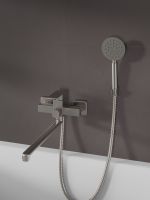 Товар: Agger Zest смеситель для ванны однорычажный универсальный с душевым набором, никель матовый арт-A0722233 - фото 7 Agger Zest смеситель для ванны однорычажный универсальный с душевым набором, никель матовый арт-A0722233 — фото 7, Смеситель для ванны