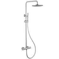 Душевая стойка ABBER Wasser Kreis с термостатом без излива, хром арт-AF8160L — фото 1, Душевые стойки