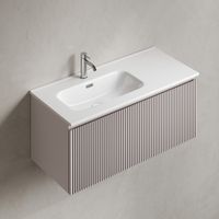 Тумба подвесная SANCOS Snob R 1.0 995х445х406, c одним ящиком оснащенным доводчиками, Doha Soft , арт. арт-SNR1.0100LSM — фото 2, Тумбы под раковину