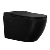 Унитаз ABBER Bequem AC1108PMB подвесной черный матовый с импульсным смывом — фото 2, Подвесные унитазы