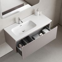 Тумба подвесная SANCOS Snob R 1.0 995х445х406, c одним ящиком оснащенным доводчиками, Doha Soft , арт. арт-SNR1.0100LSM — фото 4, Тумбы под раковину