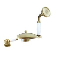 Смеситель Labe для ванной на 3 отверстия, переключатель керамический бронза, L570.5SSM — фото 1, Смеситель для ванны