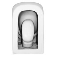 Унитаз подвесной Azario LEGENDA 490x345x325 безободковый, система смыва "Скрытое торнадо", в комплекте с быстросъемным сиденьем микролифт (AZ-2305AS) арт-AZ-2305-AS — фото 14, Подвесные унитазы