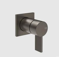 Смеситель для душа, Gessi, Inverco Rigato, на 1 потребитель, тип открывания воды-однорычажный, тип регулирования воды-керамический картридж, монтаж-настенный встраиваемый, отверстия для монтажа-1, внутренняя часть-необходимо заказать, цвет-Black Metal Brushed PVD арт-73519.707 — фото 2, Смеситель для душа