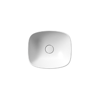 раковина накладная NUBES 40x35 без перелива белый матовый арт-978509 — фото 1, Раковины накладные