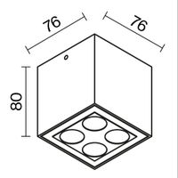 Потолочный светильник Outdoor O309CL-L8GF3K — фото 9, Уличное освещение