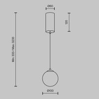 Подвесной светильник Maytoni MOD464PL-L5BSK — фото 3, Подвесные светильники