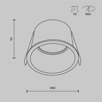 Товар: Встраиваемый светильник Technical DL049-01W - фото 7 Встраиваемый светильник Technical DL049-01W — фото 7, Точечные светильники