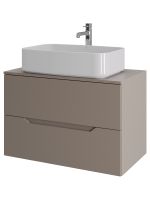 Orange Line Li-80TuLMDF+B07-600W тумба с раковиной подвесная 80 см, латте/белый Li-80TuLMDF+B07-600W — фото 6, Тумбы с раковиной