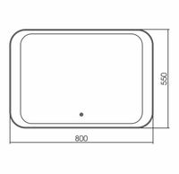 Зеркало MODERN (800*550) с сенсорным выключателем арт-280550 — фото 1, Зеркала в ванную комнату