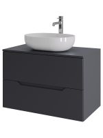 Orange Line тумба с раковиной подвесная 80 см, графит/белый арт-Li-80TugMDF+B05-480W — фото 6, Тумбы с раковиной