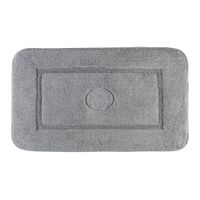 Коврик д/ванной комнаты 60х100 см., вышивка логотип MIGLIORE, серый, окантовка серебро 30760 — фото 1, Коврики для ванной комнаты