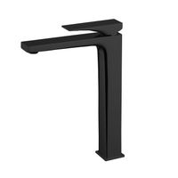 Смеситель для раковины, Fima Carlo Frattini, Zeta, тип открывания воды-однорычажный, монтаж-на раковину/столешницу, отверстия для монтажа-1, высота, мм-288, вынос излива, мм-165, донный клапан-есть, тип подводки-гибкий, стандарт подвода воды-3/8", цвет-черный матовый арт-F3961/HNNS — фото 1, Смесители для раковины