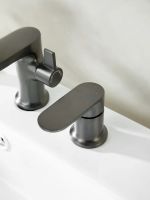 Смеситель на борт ванны BELZ , оружейная сталь арт-B66713-3 — фото 9, Смесители на борт ванны