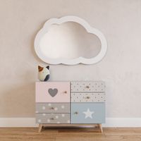 Зеркало КАСПЕР ОБЛАКО, навесное, белый матовый арт-1A283602CRE20 — фото 7, Зеркала в ванную комнату