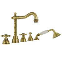 REVIVAL См-ль на борт ванны, на 5 отв., бронза 19485 — фото 1, Смесители на борт ванны