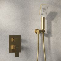 Душевая система скрытого монтажа Grossman Classic золото сатиновый,1 место арт-501.K35.04.320 — фото 4, Встраиваемые душевые комплекты