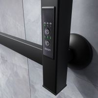 Полотенцесушитель электрический ВИД 81-10 ПРОФИЛЬНЫЙ 600х500, скр.монтаж, СНШ, черный матовый(RAL 9005), (Ferrum, равномерные перкаладины), Маргроид арт-8110p-6050-1081-9005R — фото 4, Электрические полотенцесушители