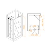 Душевой уголок RGW PA-144 (PA-104+Z-050-2+O-204) 600x900 060814469-11 — фото 1, Душевые уголки