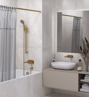 Карниз Карниз для ванной Сунержа прямой / L 1500 Золото арт-03-3015-1500 — фото 1, Карнизы для ванной