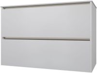 Тумба под раковину Allen Brau Activity 100 1.34006.WM белый матовый/черный браш — фото 1, Тумбы под раковину