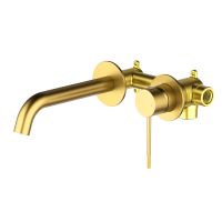 Смеситель для раковины встроенный Timo Saona 2372/20SM золото шлифованное — фото 1, Смесители для раковины