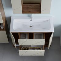 Товар: Тумба с раковиной и нишей Бриклаер КРИСТАЛЛ 100L, латте/дуб крафт табачный - фото 8 Тумба с раковиной и нишей Бриклаер КРИСТАЛЛ 100L, латте/дуб крафт табачный — фото 8, Тумбы с раковиной