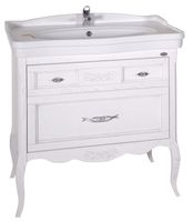 Товар: Комплект мебели для ванной Модерн 85 (Белый Патина серебро) 1124701 - фото 4 Комплект мебели для ванной Модерн 85 (Белый Патина серебро) 1124701 — фото 4, Комплекты мебели для ванной