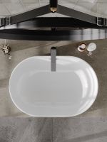 Orange раковина встраиваемая санфарфор, белый глянец арт-B05-600W — фото 4, Раковины встраиваемые снизу