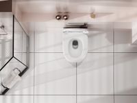 Унитаз ABBER Rechteck AC1218 подвесной белый, безободковый, смыв торнадо и струйный смыв — фото 5, Подвесные унитазы