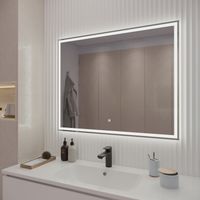 Товар: Зеркало с LED-подсветкой CARRERA (100*80) /AQUA DE MARCO Car100/80 - фото 2 Зеркало с LED-подсветкой CARRERA (100*80) /AQUA DE MARCO Car100/80 — фото 2, Зеркала в ванную комнату