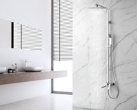 Unit Смеситель для ванны и душа, монолит.излив 170мм верх.лейка'Троп.дождь', р/ОД, хром, LM, LM4522C арт-LM4562C — фото 2, Душевые стойки