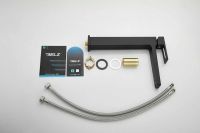 Смеситель для накладной раковины BELZ, черный, арт-B11658-7 — фото 6, Смесители для раковины